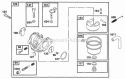 Carburetor Assy Diagram and Parts List for  Briggs and Stratton Engine